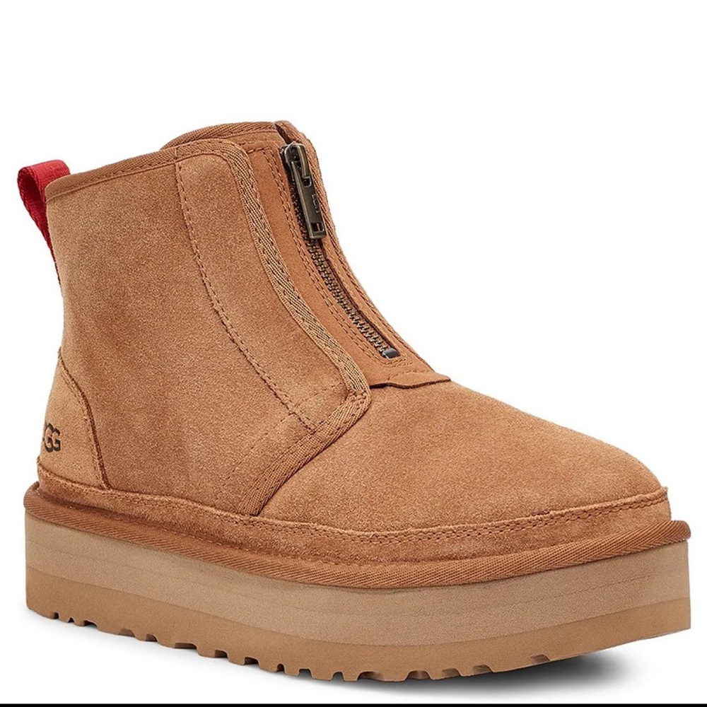 BRAND NEW UGG® Neumel Platform Zip Suede Booties
